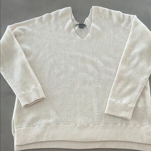 Vince Cream V-Neck Women's Sweater
